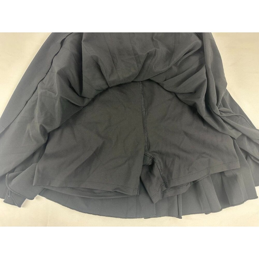 Aritzia TNA Womens Skort Black Move Tennis Mini Skirt Pleated Pull On A Line S - Picture 5 of 7